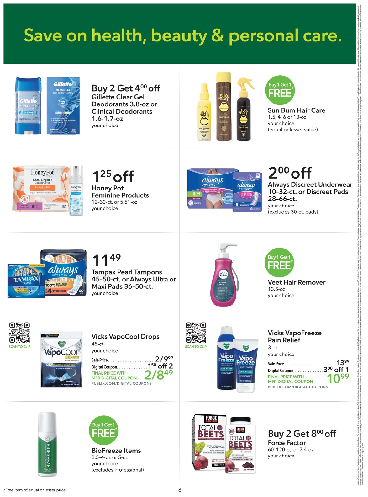 Publix weekly ad, page 6